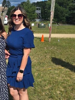 Banana Republic dark blue ruffle dress size 6
